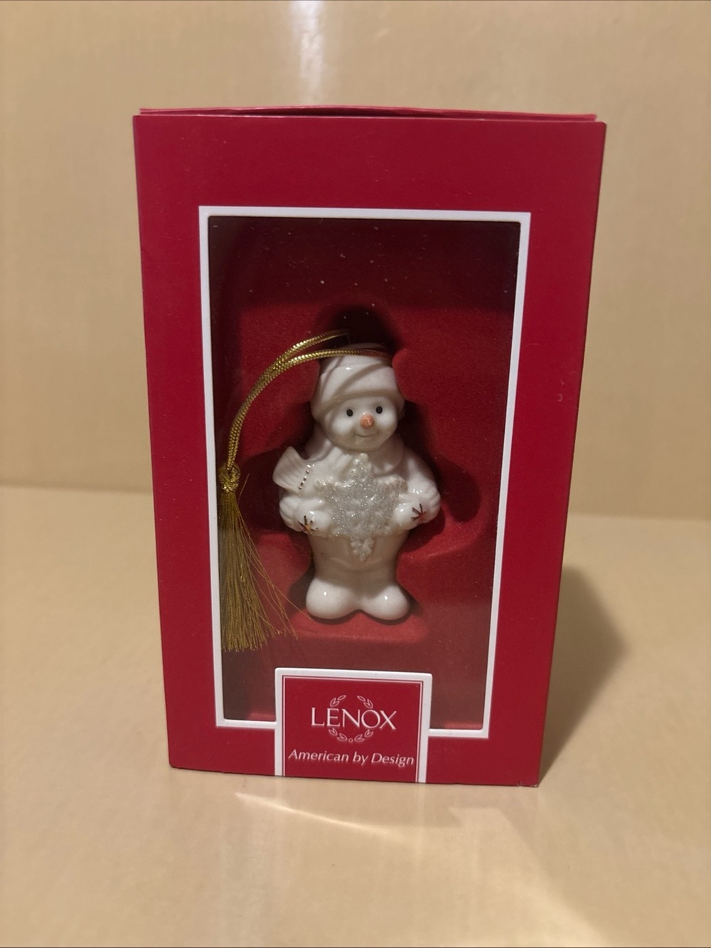 Lenox Snowman Carrying a Star Ornament